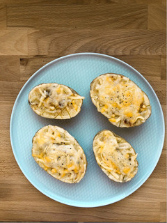 Una foto de Patatas gratinadas en microondas