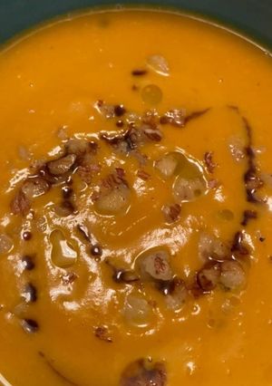 Une photo de Soupe potimarron brocoli🥦🍲 recette d'automne 🥬🌶️