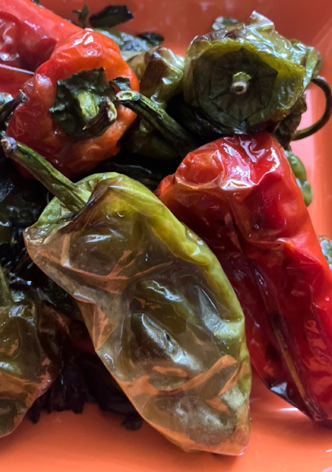 Una foto de Pimientos de Padrón a las hierbas, en airfryer