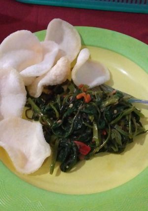 Foto resep Oseng kangkung udang uleg