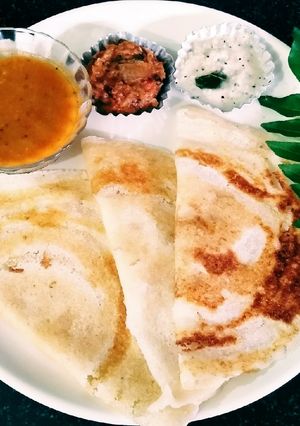 A picture of Instant Dosa from leftover rice.