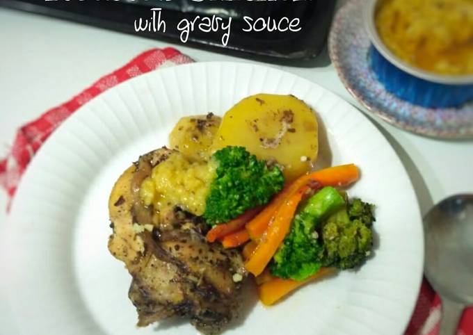 1. Roasted Chicken with Gravy Souce