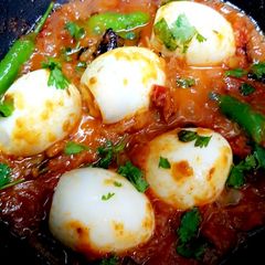 Egg tomatoes curry A picture of Egg tomatoes curry.