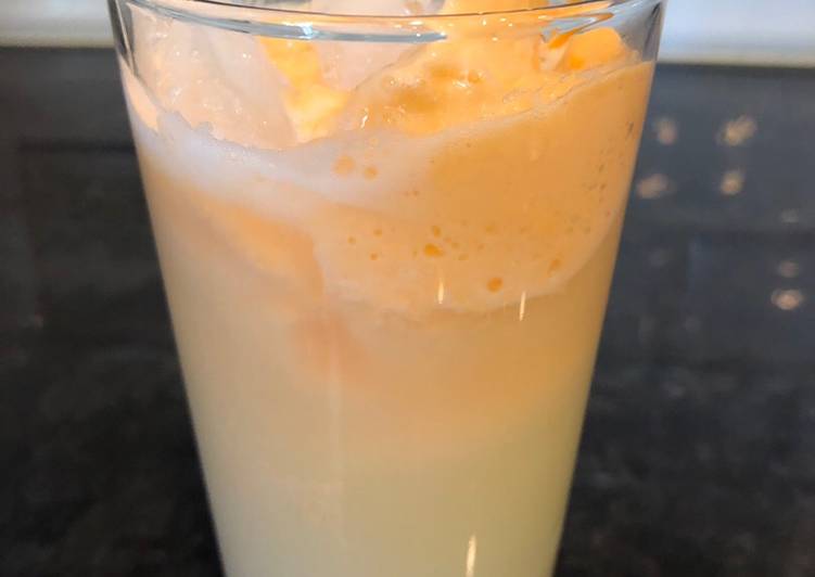 Quick instant lemonade orange sherbet