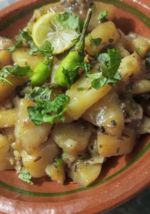 A picture of Aloo ki Bhujiya.