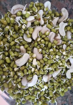 Hình của món Sữa hạt điều + mầm đậu xanh (Không nấu).