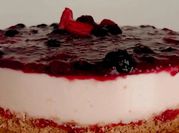Una foto de cheesecake sin horno
