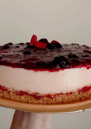 Una foto de Cheesecake de frutos rojos (con queso crema)