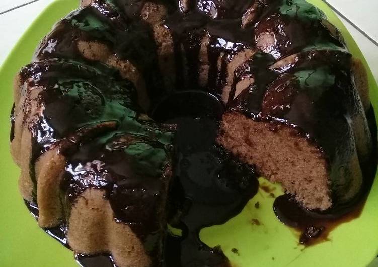 Langkah Mudah untuk Menyiapkan Eggless Energen Cake with Chocolate Ganache Anti Gagal