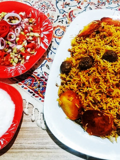 عکسی از دستور لوبیا پلو با سویا