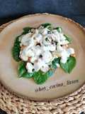 Coliflor con pollo y salsa Alfredo