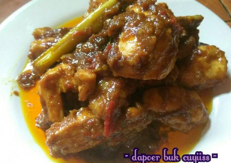 Cara meracik Ayam bumbu rendang Lezat