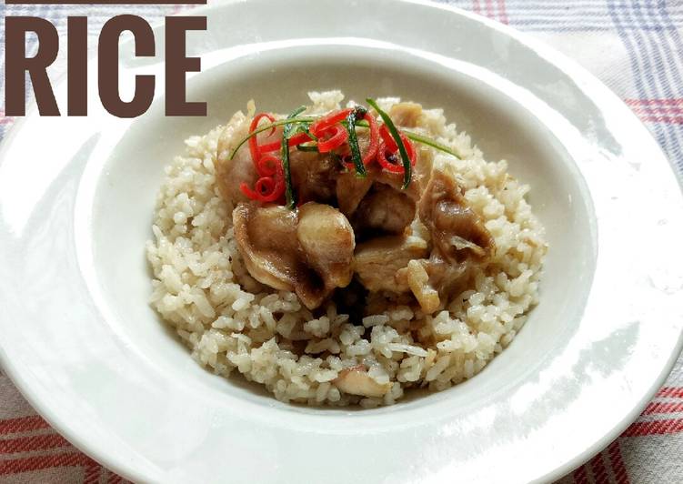 Simple Chicken Rice - Nasi Ayam Anti Ribet (Rice Cooker)
