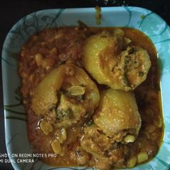 Stuffed lauki ki sabji A picture of Stuffed lauki ki sabji.