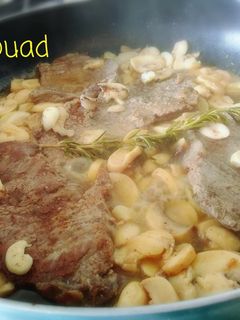 صورة لوصفة ستيك بالفطر