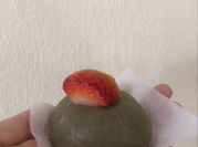 A picture of red bean paste filling