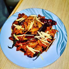 Easy sweet and spicy pork intestines with pineapple juice A picture of Easy sweet and spicy pork intestines with pineapple juice.