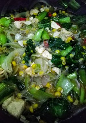 Foto resep Soun oseng jagung manis dan tahu