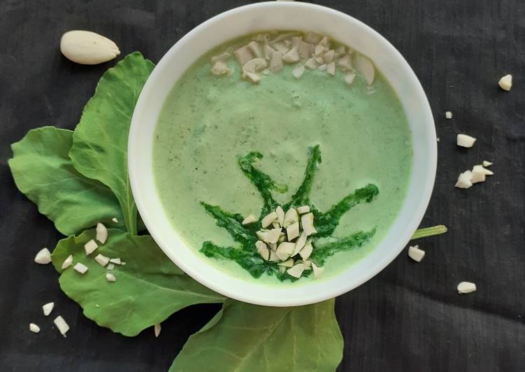 Simple Way to Make Any-night-of-the-week Spinach Almond Raita