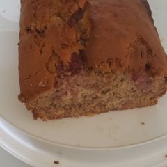 A picture of Strawberry banana bread.