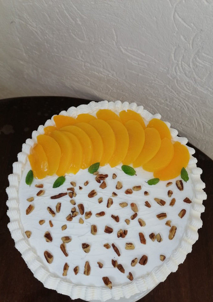 Una foto de Pastel Tres leches de durazno