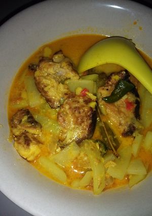 Foto resep Ikan pari asap santan