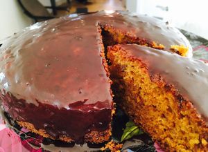 Foto de Bolo de cenoura com açúcar mascavo