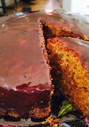 Foto de Bolo de cenoura com açúcar mascavo