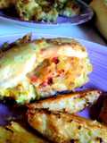 Pollo relleno miel, limón y mostaza