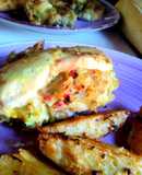 Pollo relleno miel, limón y mostaza