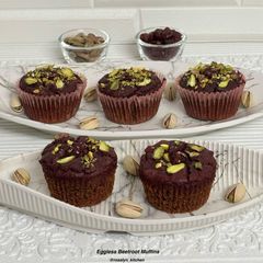 Eggless Beetroot Muffins – Naturally Pink, Wholesome & Nutty A picture of Eggless Beetroot Muffins – Naturally Pink, Wholesome & Nutty.