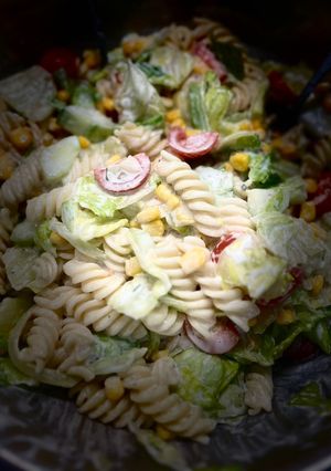 Tészta saláta recept fotója