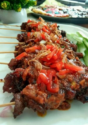 Foto resep Sate kambing saos kacang