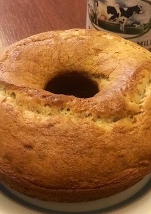 Una foto de Budín de banana 🍌 y dulce de leche 😋