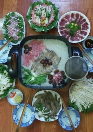 Hình của món Lẩu cháo thập cẩm.