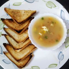 Sweet corn soup A picture of Sweet corn soup.