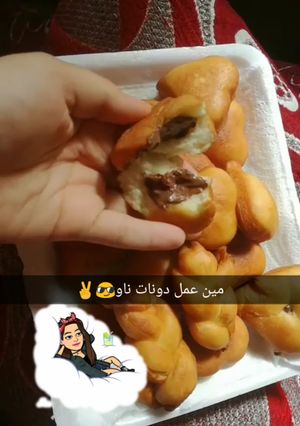 صورة لوصفة دونات محشية شوكولاتة 🙆