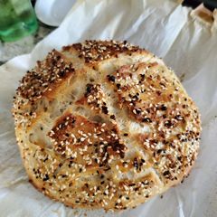 A picture of Dutch Oven Everything Bread.