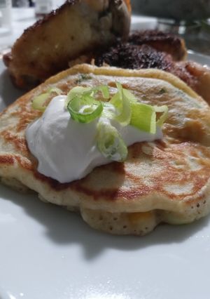 A picture of Savory Corn Pancakes.