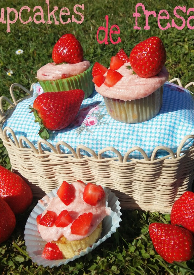 Una foto de Cupcakes de fresas
