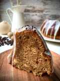 “Bundt cake” de café con chips y cobertura de chocolate blanco!!