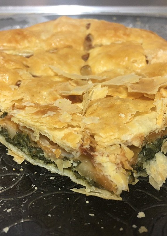Una foto de Hojaldre de espinacas con queso