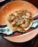 Tostadas de ceviche de pescado y camarón