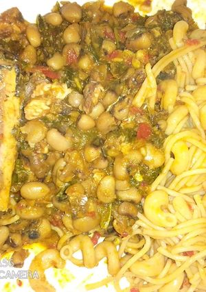 A picture of Beans porridge and pasta.