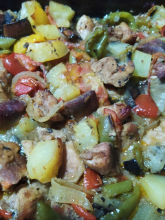 Una foto de Tacos de magro de cerdo al horno con verduras