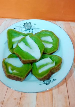 Foto resep Kue lumpur kentang pandan