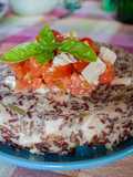Timballo di riso rosso e basmati