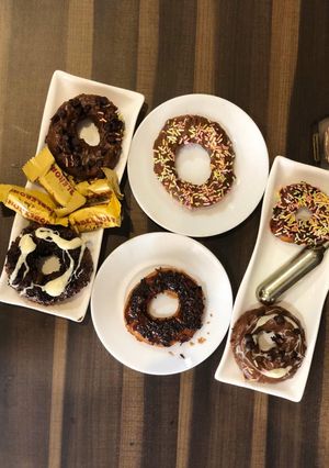 A picture of Donuts (eggless).