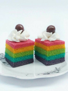 Foto resep Rainbow Steamed Cake