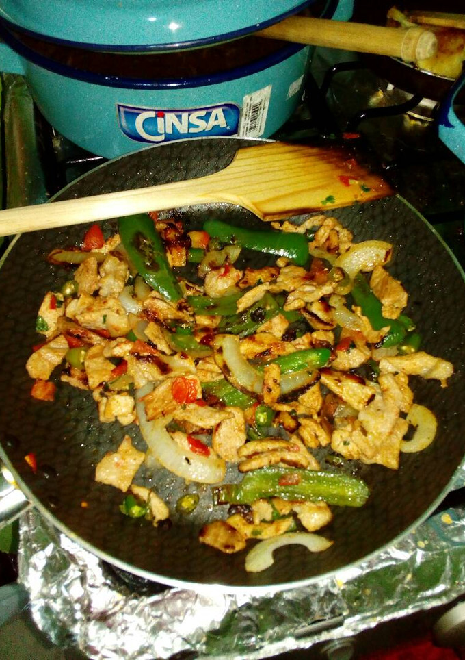Una foto de Bistec de cerdo a la mexicana